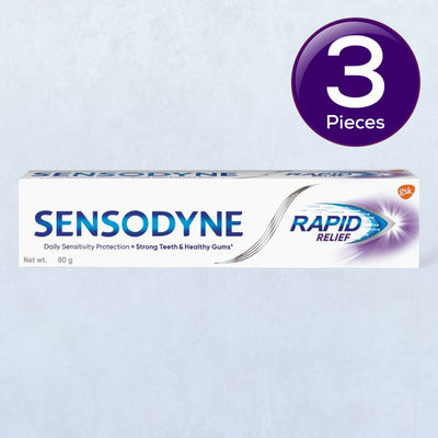 Sensodyne Rapid Relief Long Lasting Protection For Sensitive Teeth Toothpaste 80 g Combo