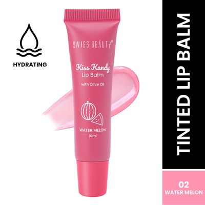 Swiss Beauty Kiss Kandy Lip Balm With Olive Oil | Moisturising Soft & Smooth Lips - 02 Water Melon