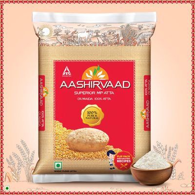 Aashirvaad Atta - Superior MP Whole Wheat, No Maida (Pouch)