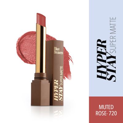 Blue Heaven Hyperstay Super Matte Lipstick For Women | Muted Rose - 720