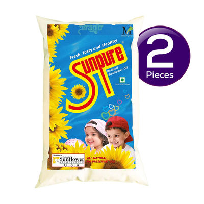 Sunpure Refined Sunflower Oil - Pouch 1 l Combo