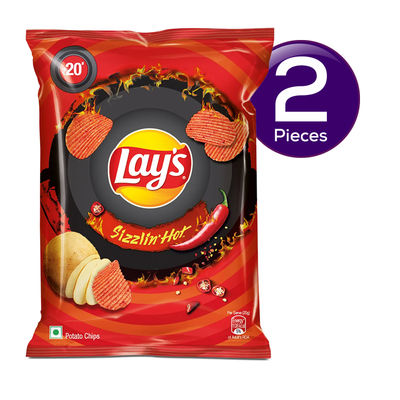 Lay's Potato Chips - Sizzling Hot Spicy Flavour 48 g Combo