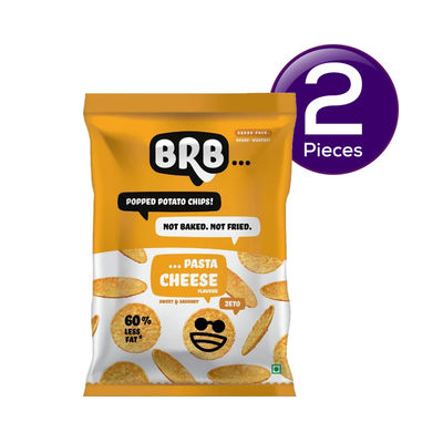 BRB Potato Popped Chips - Pasta Cheese Flavour 48 g Combo