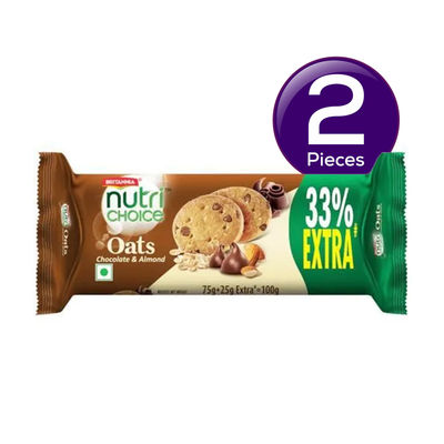Britannia Nutri Choice Oats Choco Almond Biscuit Combo