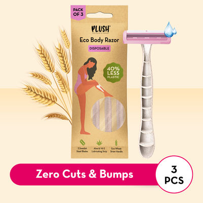 Plush Disposable Eco-Razor For Women, Get Smooth & Painless Hair Removal In Minutes