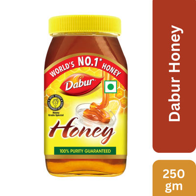 Dabur Honey - 100% Pure, World's No.1 Honey Brand (No Sugar Adulteration)