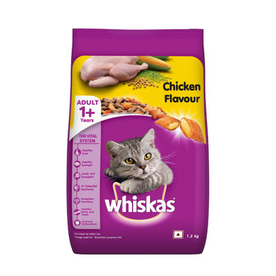 Whiskas Adult (+1 year) Dry Cat Food, Chicken Flavour