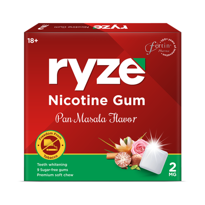 Ryze Nrt 2Mg (Paan Masala) Gums Single Pack- 9 Gum Blister