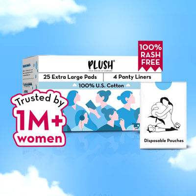 Plush Rash Free Sanitary Pads - XL