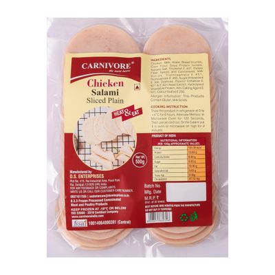 Carnivore Chicken Salami Sliced (Plain)