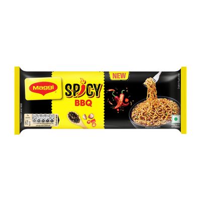 Maggi Spicy Bbq Noodles, Yummy Bbq Meets Maggi Noodles, Pack Of 4