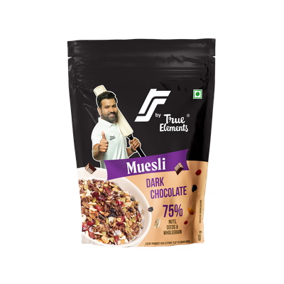 Rs By True Elements Muesli Dark Chocolate, 75% Nuts,Seeds And Whole Grain