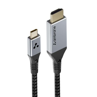 Ambrane ACHDMI-15 Type C to HDMI 1.5 mtr Cable - Supports Arc Extension