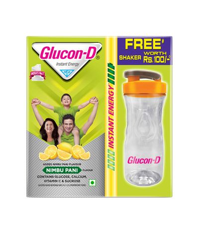 Glucon-D Instant Energy Health Drink Nimbu Pani - Refill (Shaker Free)