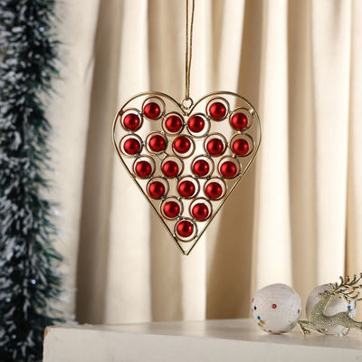 Urban Born Metal Christmas Heart Hanging Ornament For Christmas Decor