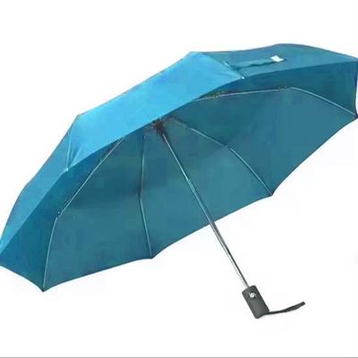 Fendo 3 Fold 22 inch Auto Open Close Blue with Silver Coating Umbrella