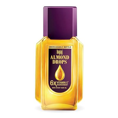 Bajaj Almond Drops Hair Oil with 2x Hairfall Reduction and  6x Vitamin E & Almond Oil