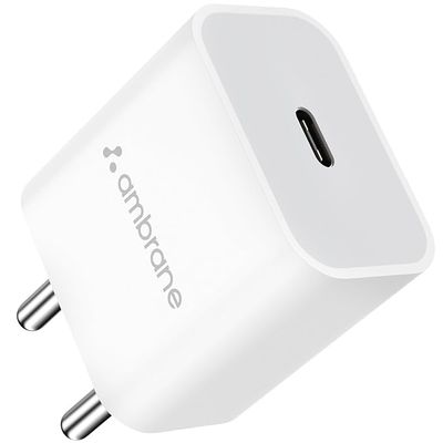 Ambrane 20W Type C Mobile Charger Adapter, Fast Charging For Android (Raap M20, White)