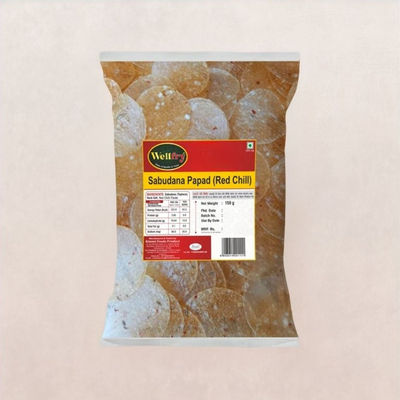 Wellfry Sabudana Red Chilli Papad