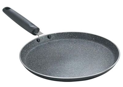 Prestige Omega Deluxe Omni Tawa Granite Non-Stick Round Base, 28 Cm (Black)