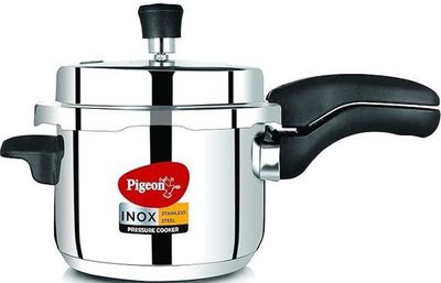 Pigeon Inox 3L Stainless Steel Induction Base Outer Lid Pressure Cooker