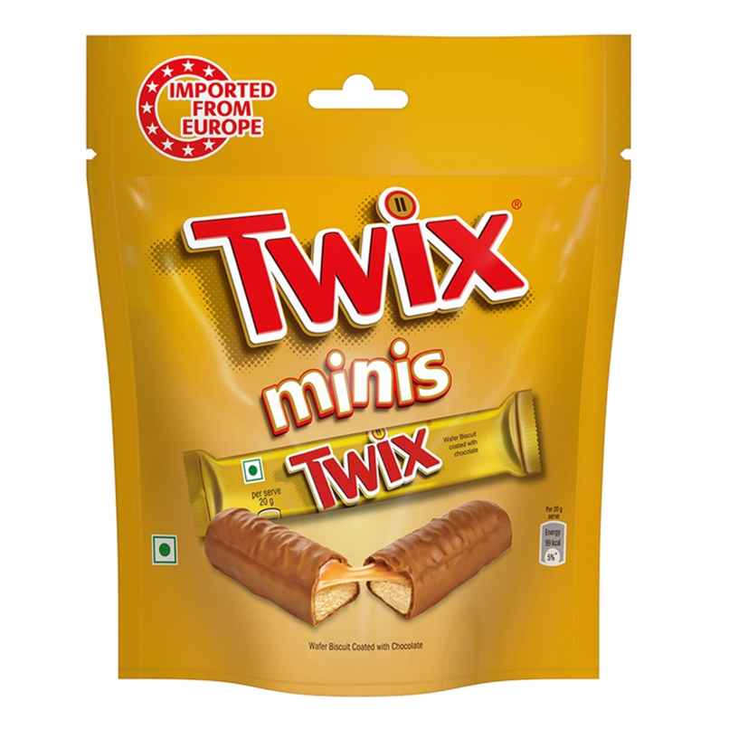Twix Minis Cookie Caramel Chocolate Pack | 5 Mini Treats Inside