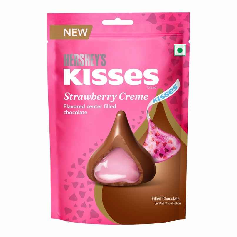 Hersheys Kisses Strawberry Creme | Flavored center filled chocolate