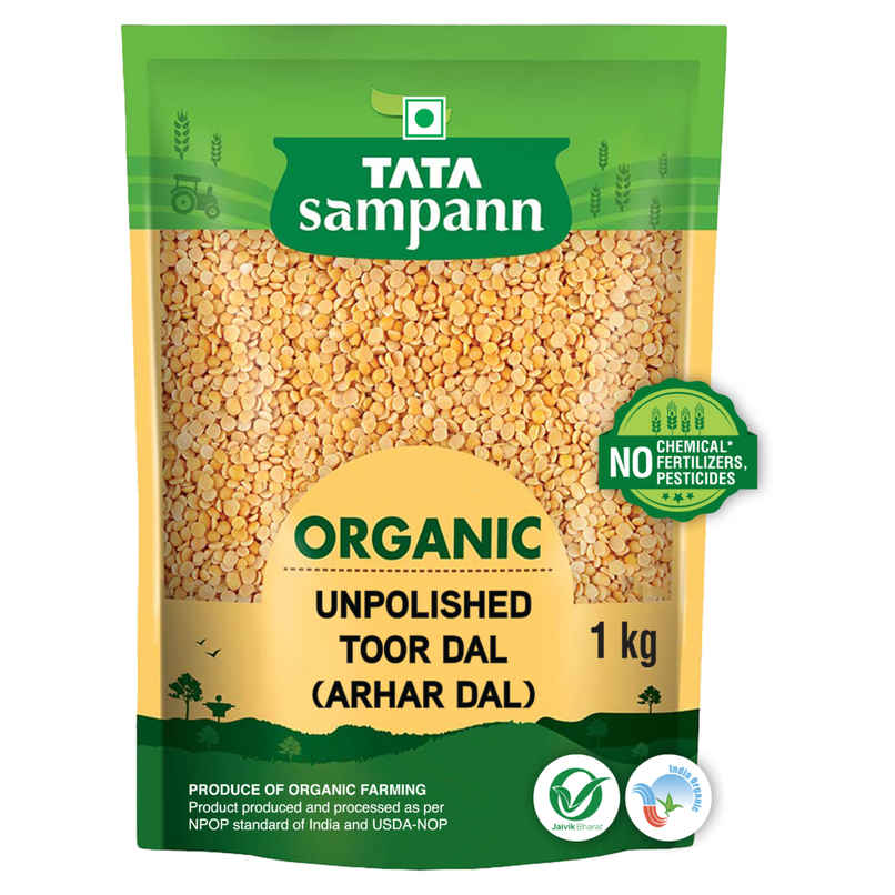 Tata Sampann Organic Unpolished Toor Dal (Arhar Dal)
