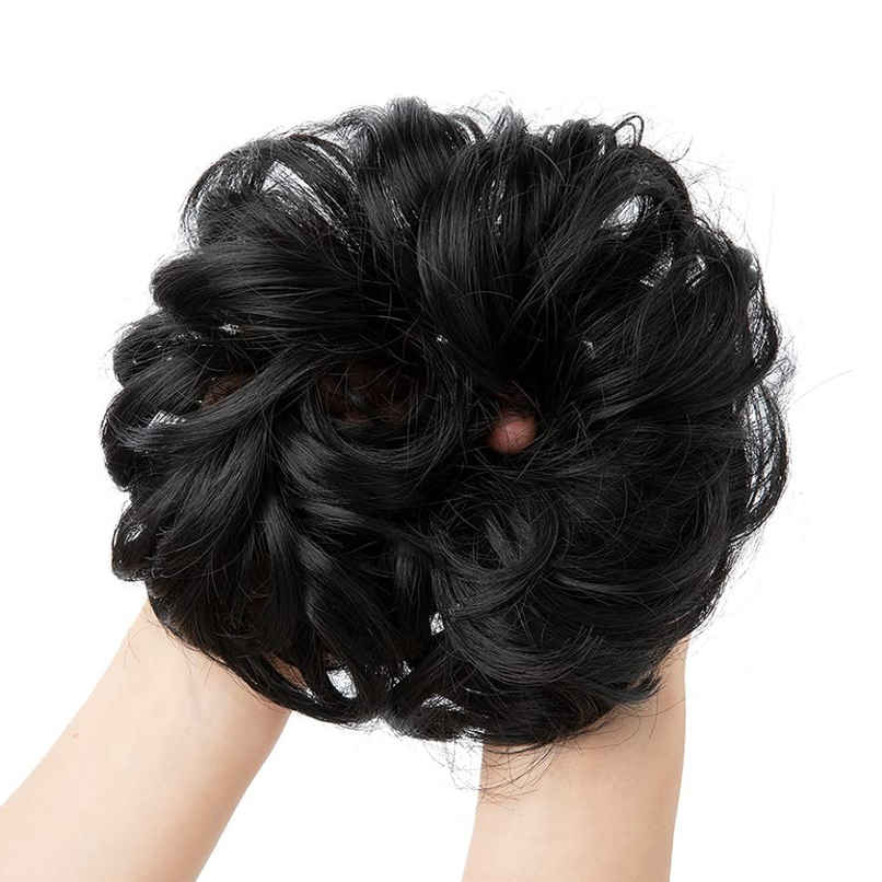 SE7EN Stylish Messy Ruffle Bun Hair Extension - L