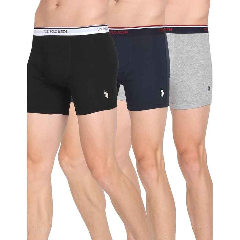 U.S. Polo Assn. | Underwear Pack of 3 | S | Trunks | I667 | Black, Grey Melange and Navy