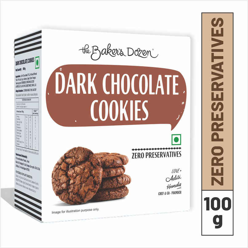 The Baker's Dozen Dark Chocolate Cookies | Premium Biscuit Handmade Cookies | Choco Chip Cookies The Baker's Dozen Dark Chocolate Cookies | Premium Biscuit Handmade Cookies | Choco Chip Cookies