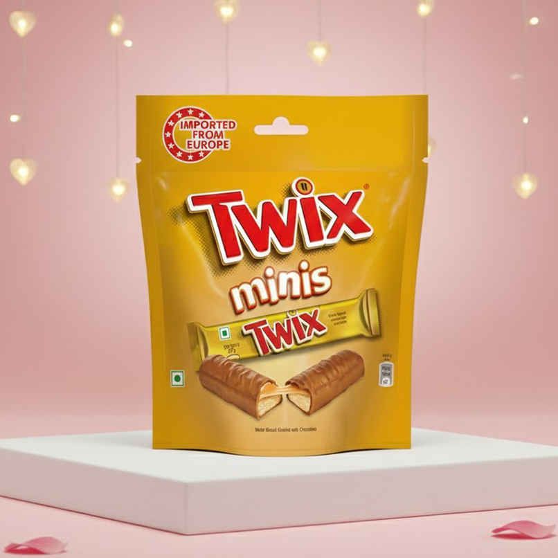 Twix Minis Cookie Caramel Chocolate Pack | 5 Mini Treats Inside