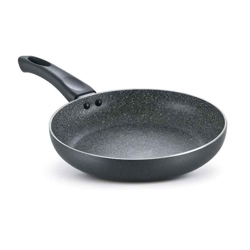 Prestige Omega Deluxe Aluminium Non-Stick Granite Cookware Fry Pan 24cms/1.7Ltr,2yrs Warranty,Black