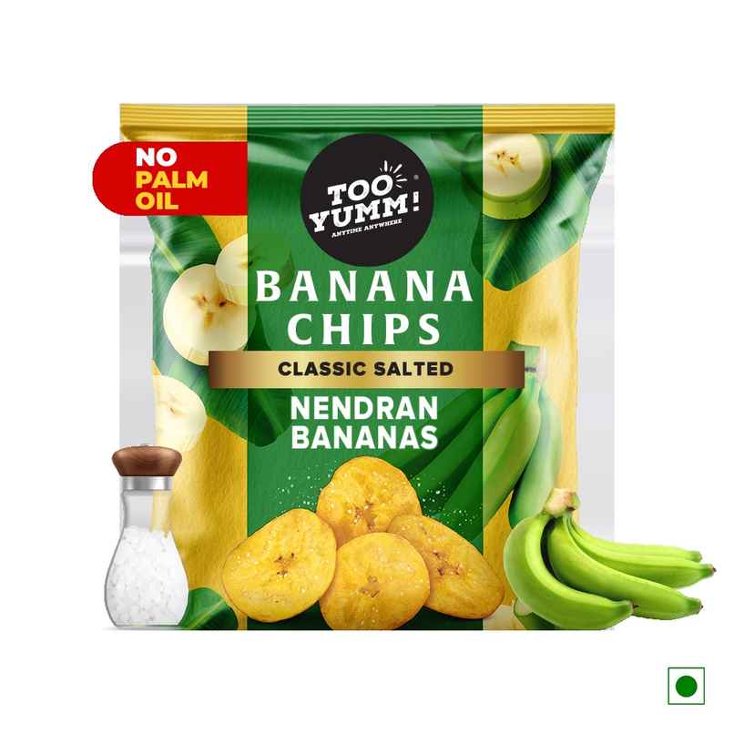 Too Yumm! Classic Salted Banana Chips | Made with Nendran bananas | No Palm Oil | Pure Veg Too Yumm! Classic Salted Banana Chips | Made with Nendran bananas | No Palm Oil | Pure Veg