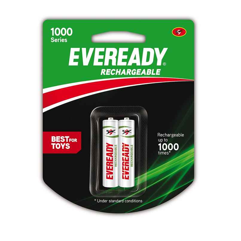 Eveready Rechargeable AAA, 600 mAh Battery, 1.2V NiMH, Rechargeable Up To 1000 Times