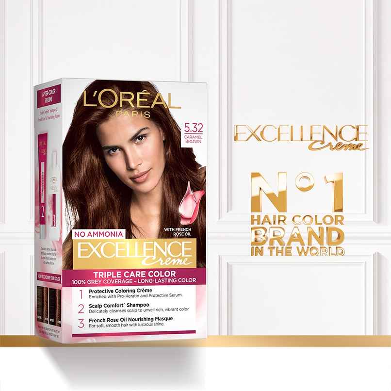 L'Oreal Paris Excellence Creme Hair Color, 5.32 Caramel Brown L'Oreal Paris Excellence Creme Hair Color, 5.32 Caramel Brown
