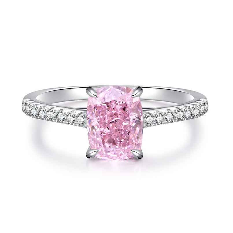 Beautynx Pink Cushion Shine Ring | Silver | BNX-RNG-0016