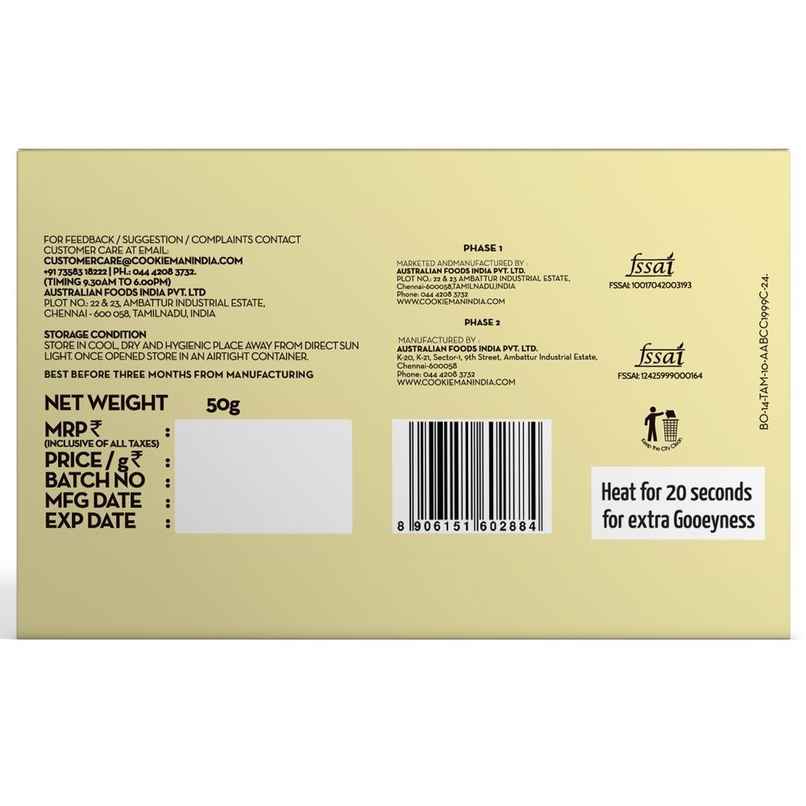 Cookie Man Premium Choc Chunk Brownie Cookie Man Premium Choc Chunk Brownie