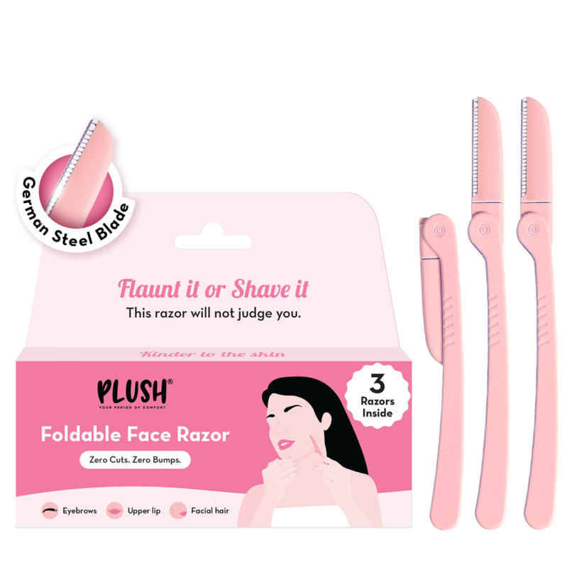 Plush Foldable Face Razor For Women Easy, Painless & Gentle On Skin Facial Hair Removal
