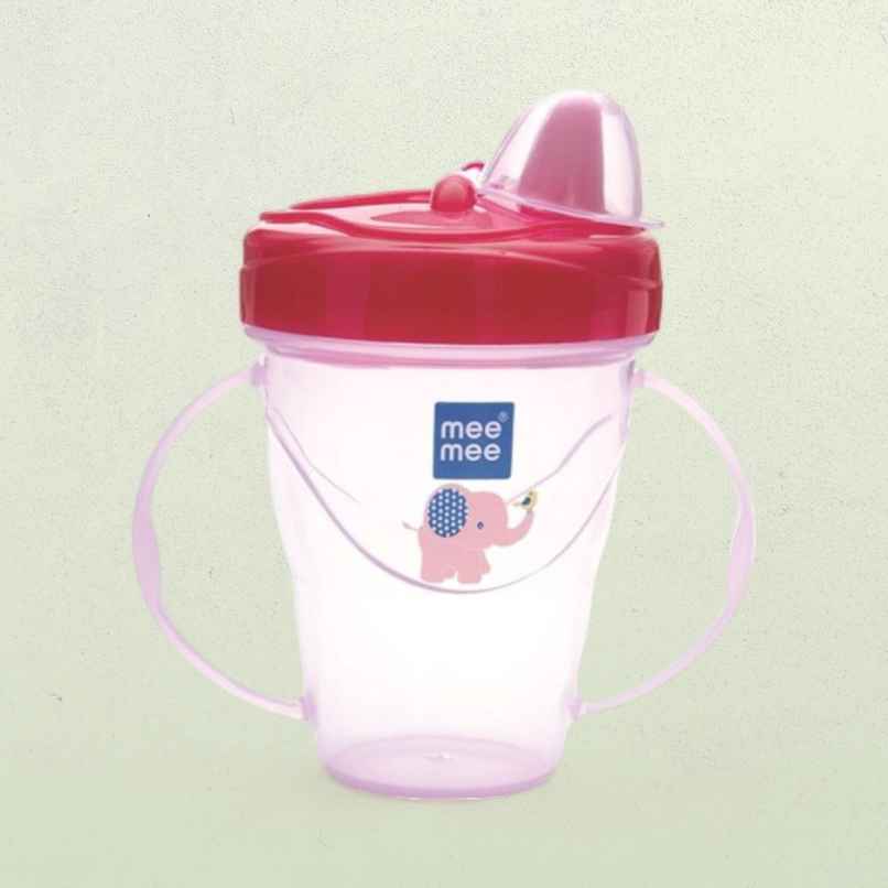 Mee Mee Baby Sipper Cup |Anti-Spill Feeding Bottle | Lightweight & BPA Free, Pink