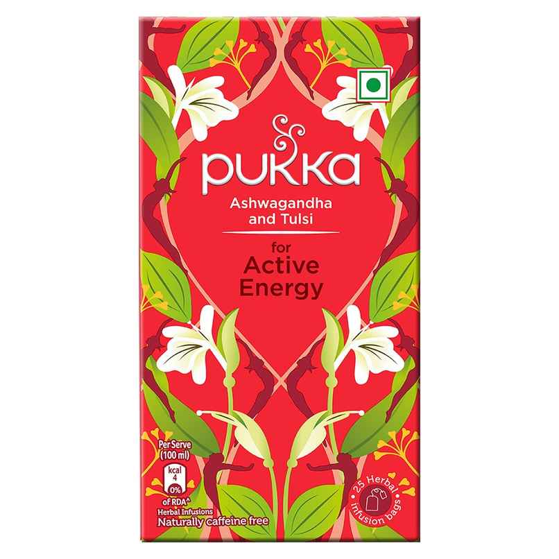 Pukka Ashwagandha & Tulsi for Active Energy I Herbal Infusions
