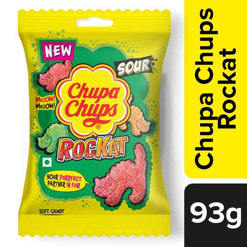 Chupa Chups Sour Rockat Assorted Flavour Soft Candy