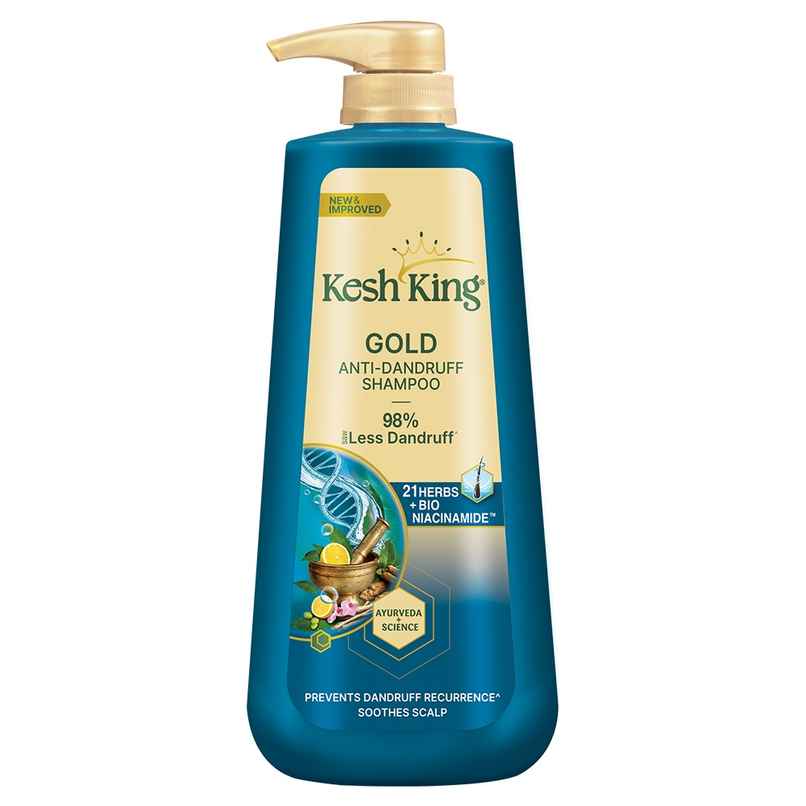Kesh King Gold Anti-Dandruff Shampoo with 21 Herbs for Men & Women