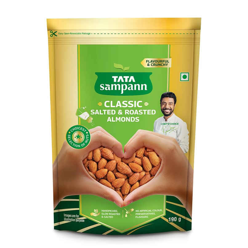 Tata Sampann Classic Salted & Roasted Almonds Tata Sampann Classic Salted & Roasted Almonds