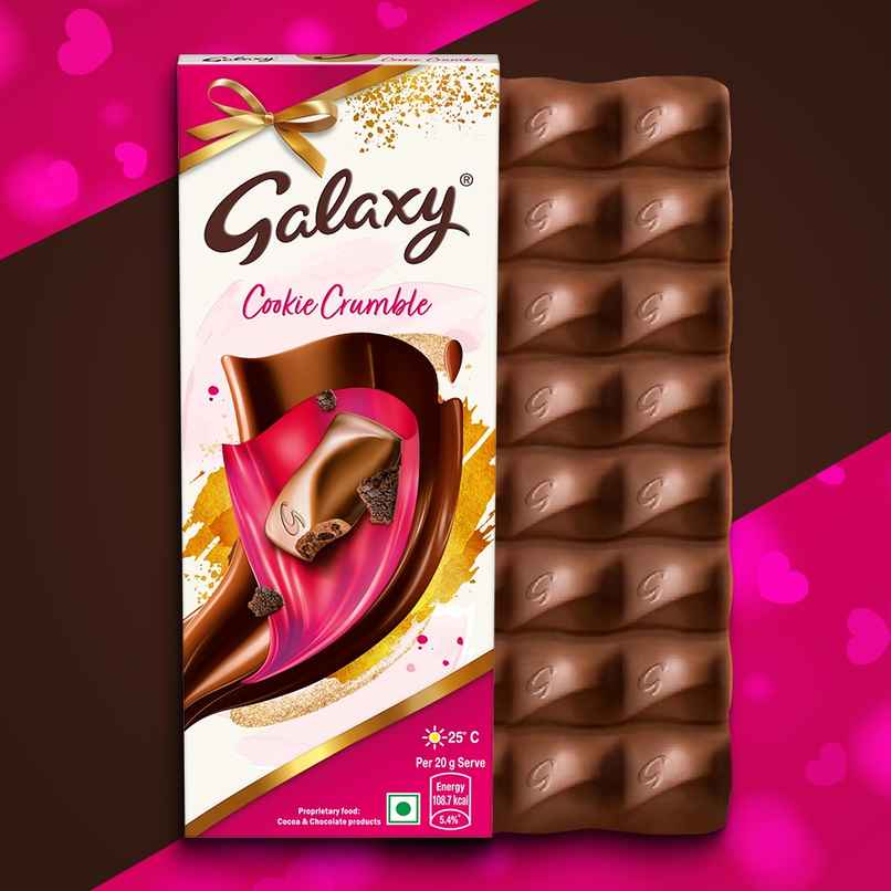 Galaxy Cookie Crumble Valentine Chocolate Bar for Gifting