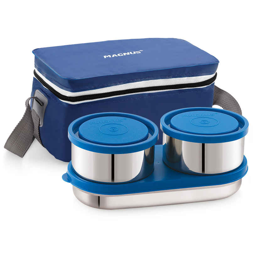 Magnus Fancy 3 Prime Steel Lunch Box Set With Stainless Steel Contianers And Stylish Carry Bag Magnus Fancy 3 Prime Steel Lunch Box Set With Stainless Steel Contianers And Stylish Carry Bag