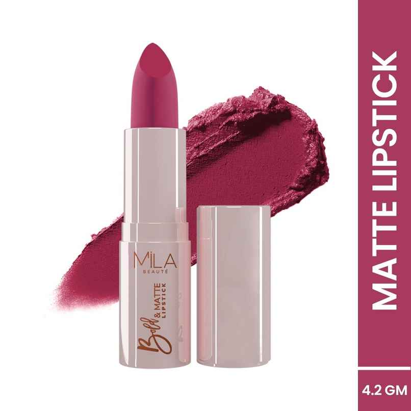 Mila Beaute Bold & Matte Lipstick Highly Pigmented & Soft Matte Finish - 19 Moodiest