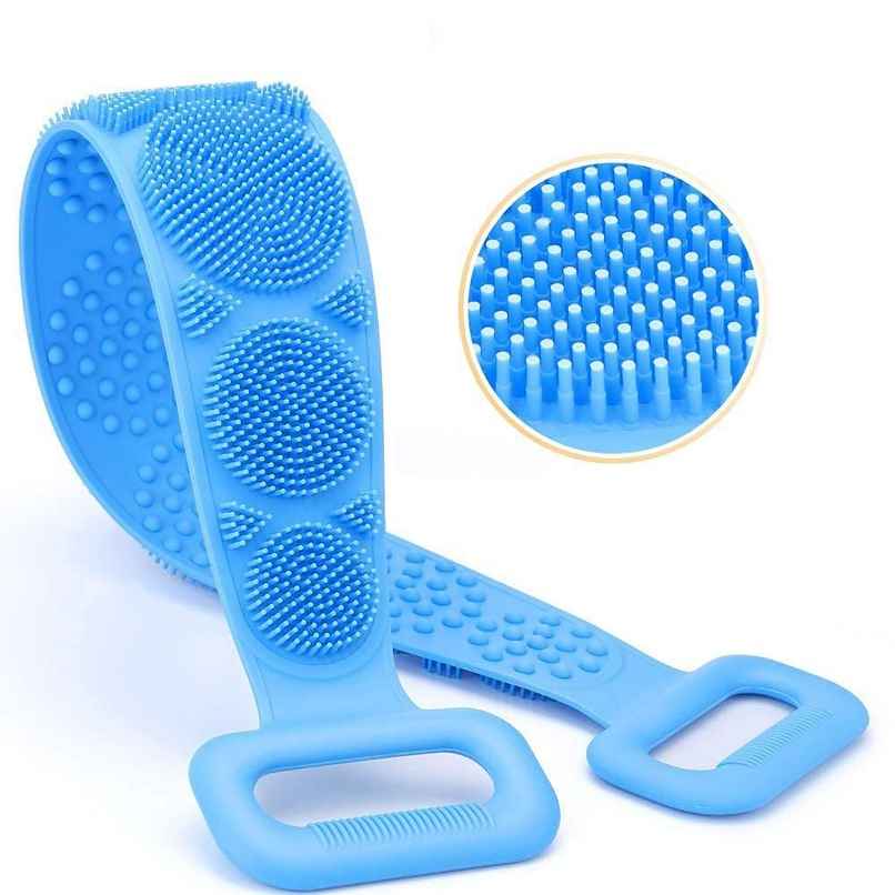 Bronson Professional Back Scrubber Belt Cleaning Exfoliating Bath Brush (Color & Design May Vary)