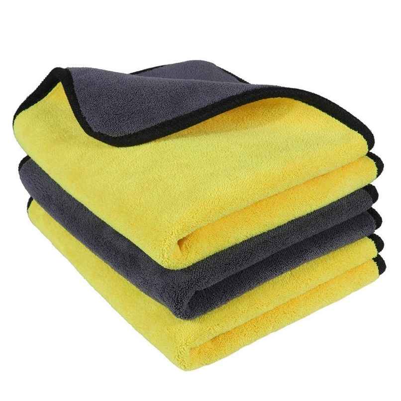 Autofy Multipurpose Microfiber Car Cleaning Cloth (Pack of 3) - Multicolour | 800 GSM | 40cm x 40cm Autofy Multipurpose Microfiber Car Cleaning Cloth (Pack of 3) - Multicolour | 800 GSM | 40cm x 40cm