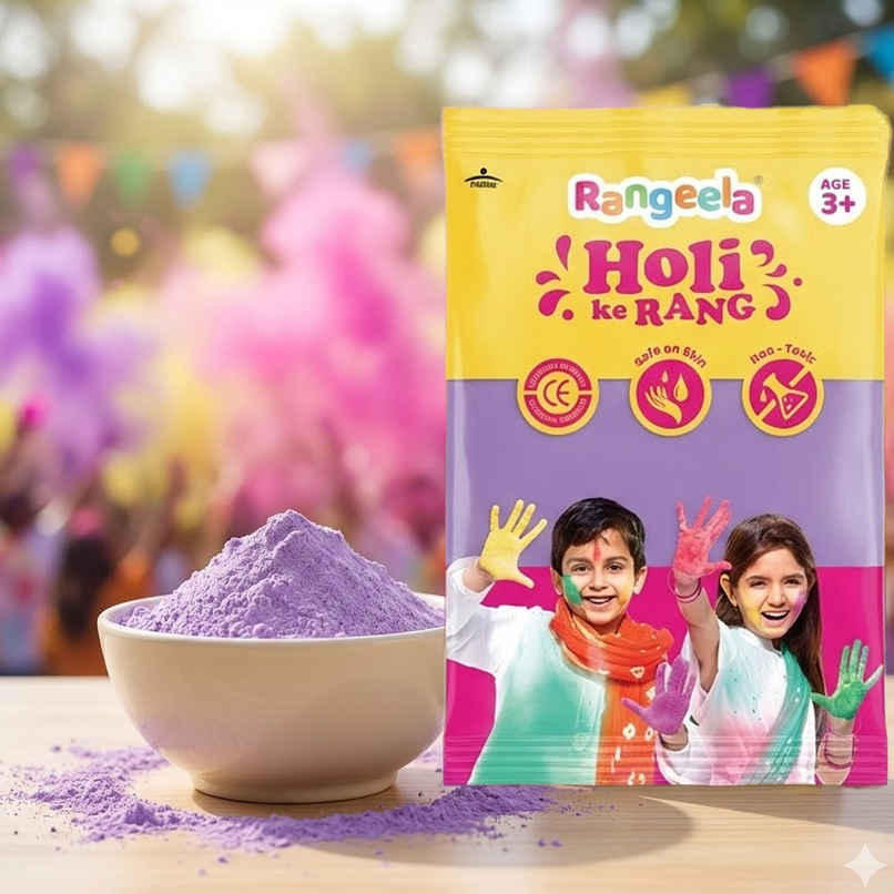 Rangeela Holi Ke Rang Colours Non Toxic | Easily Washable And Safe On Skin | Lavender Magic Rangeela Holi Ke Rang Colours Non Toxic | Easily Washable And Safe On Skin | Lavender Magic